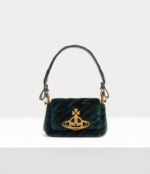 Vivienne Westwood Hazel Quilted Small Handbag in GREEN